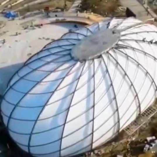 Waterproof PVDF tension architectural membrane fabric for sports field roof