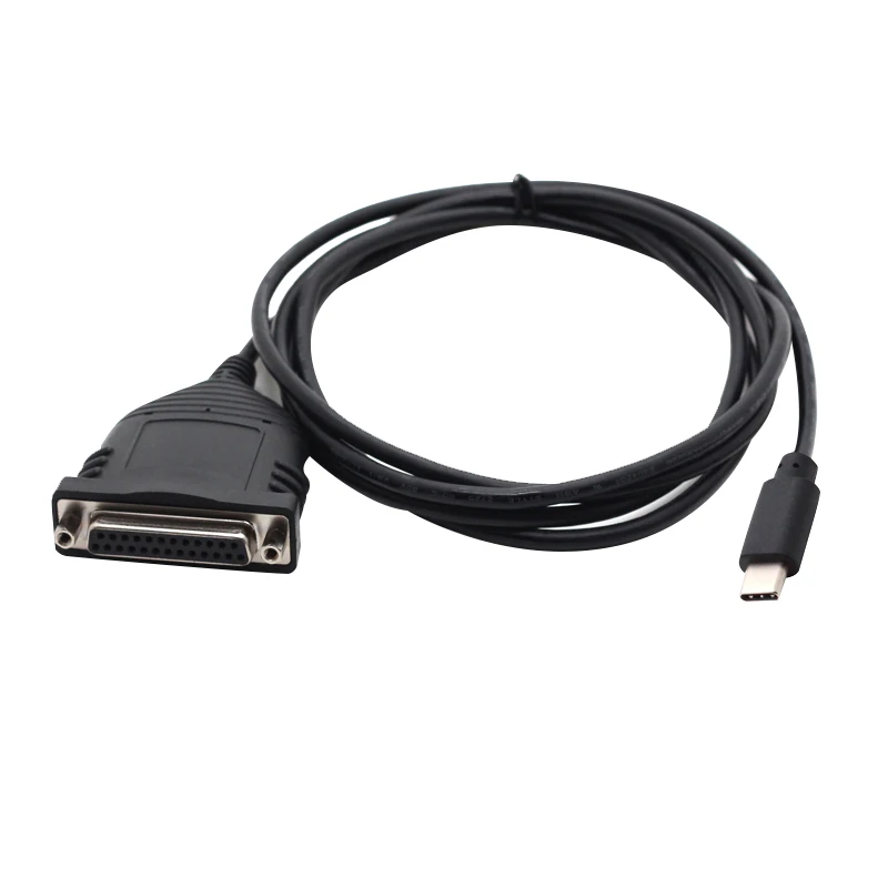 Selling well product USB-C to Parallel Printer Cable USB Cable Type-C Male To DB25 Female For Laptop Or Desktop To Dsub Printer