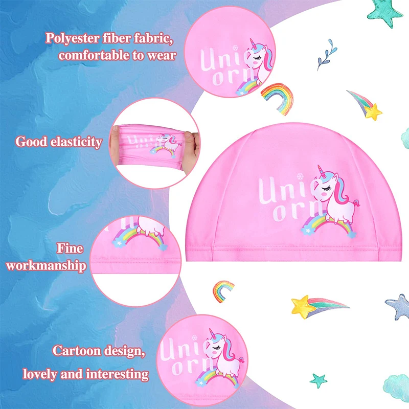 OEM ODM wholesale multi colour swimming cap for boys and girls children elastic soft kids swim caps