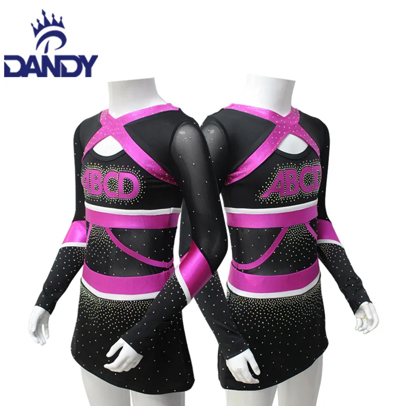 2024 Newest Design cheerleading uniform Custom Design With Rhinestone Women Cheer Uniforms