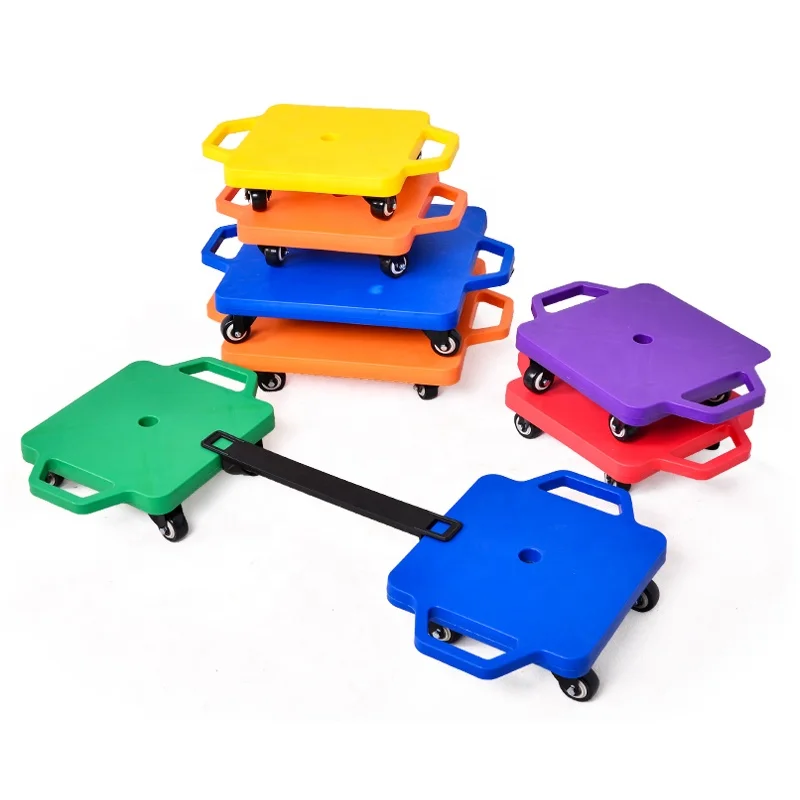 Safety Sit Down handle Scooter Board Skateboard Children Kids Sport Gym Sense Training