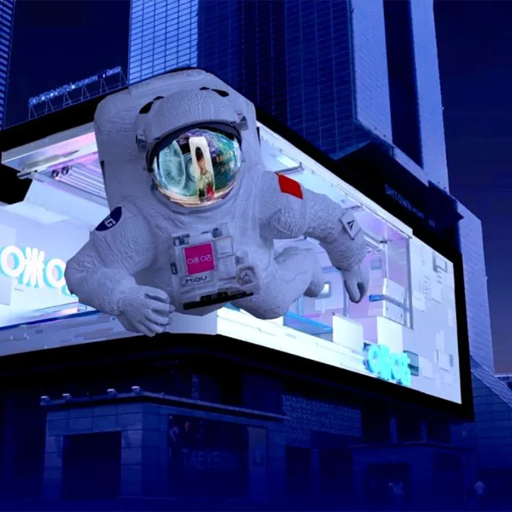 Customized Naked Eye 3D LED Video Wall Outdoor Ultra HD Big LED Advertising Video Wall