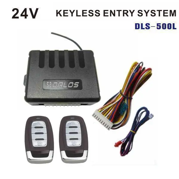24v truck keyless entry system with remote central door lock and unlock car alarm