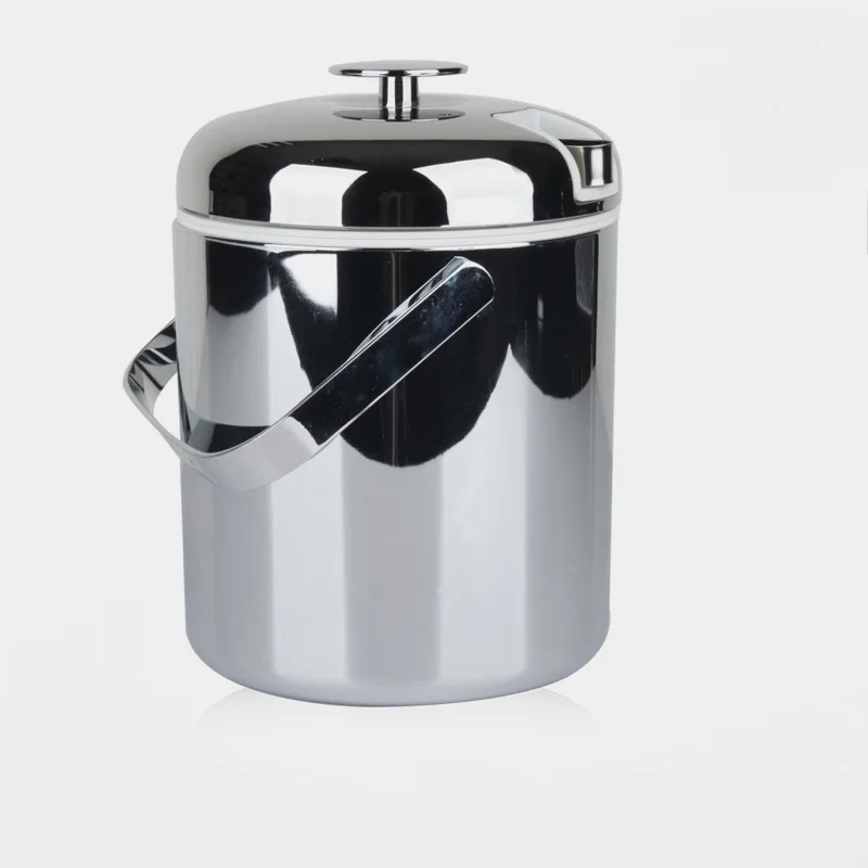 Высококачественное металлическое ведро для льда из нержавеющей стали с двойными стенками