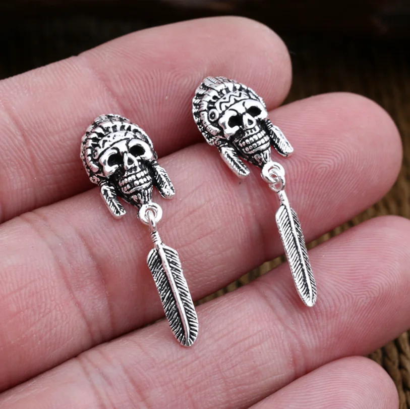 925 sterling silver fashion variety styles girl jewelry inlaid zircon shining crystal sugar skull stud earrings women wholesale
