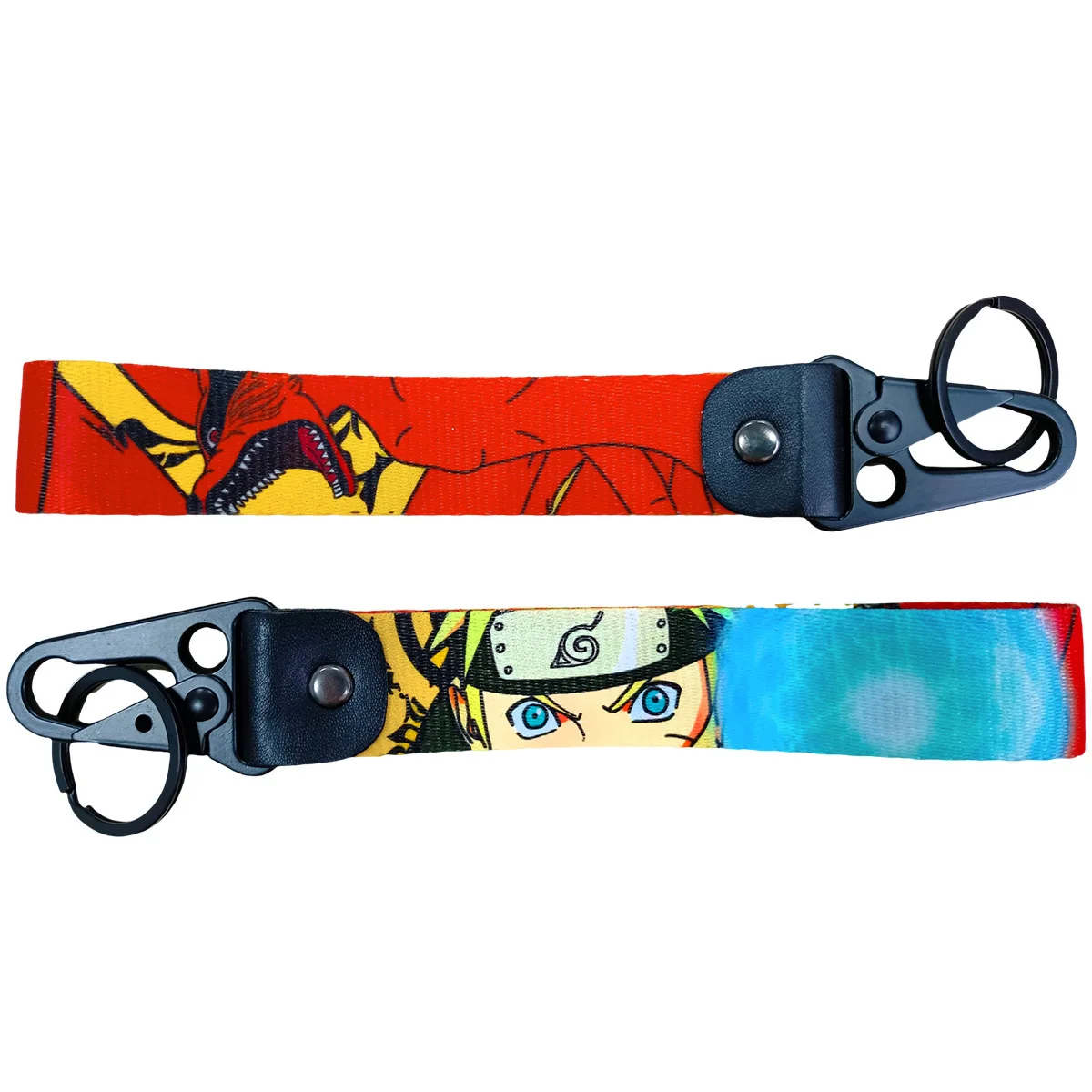 2024 Uzumaki Buckle Key Hanging Chain Sasuke Sakura Embroidered Woven Car Keyring Hokage Eagle Beak Lanyard Short Strap Keychain