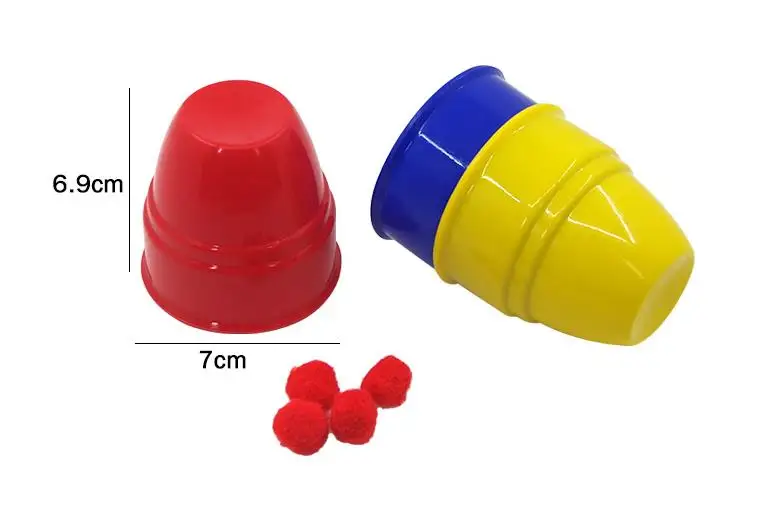 Education Plastic Magic Cup Ball Stage Magic Tricks Props Toys for Child Intelligence Exercise Funny Games toy for Cherryb