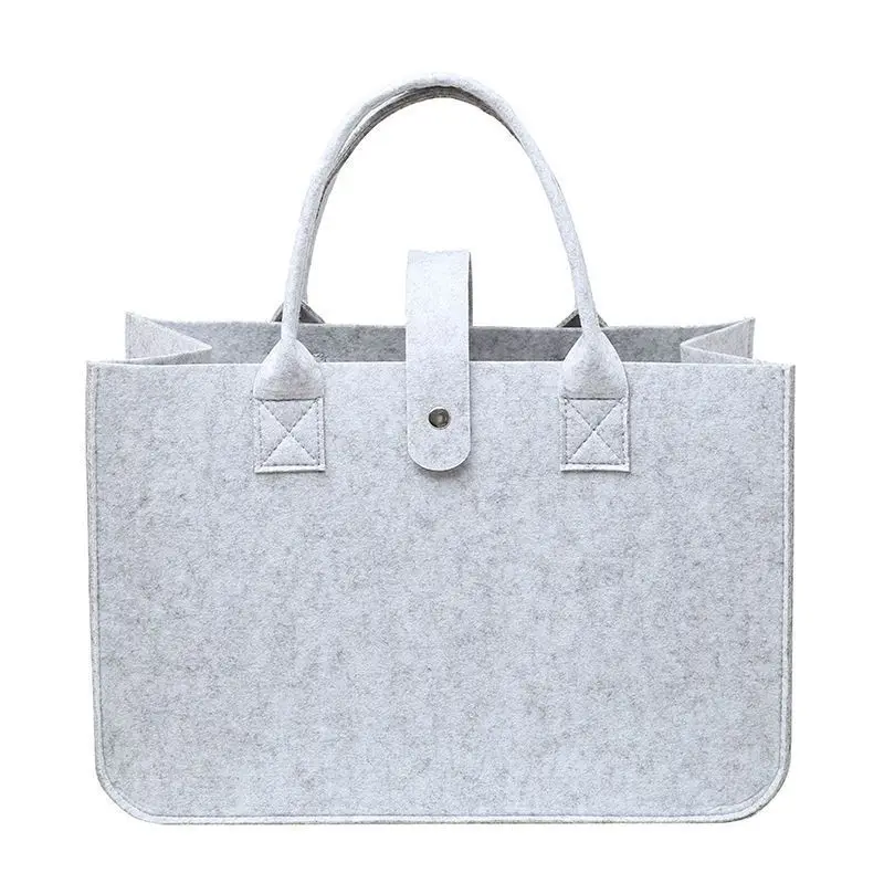 Multiple Colors Logo Custom Felted Fabrics Tote Bag Ladies Shopping Handbag Large Capacity Eco Friendly Felt Bag
