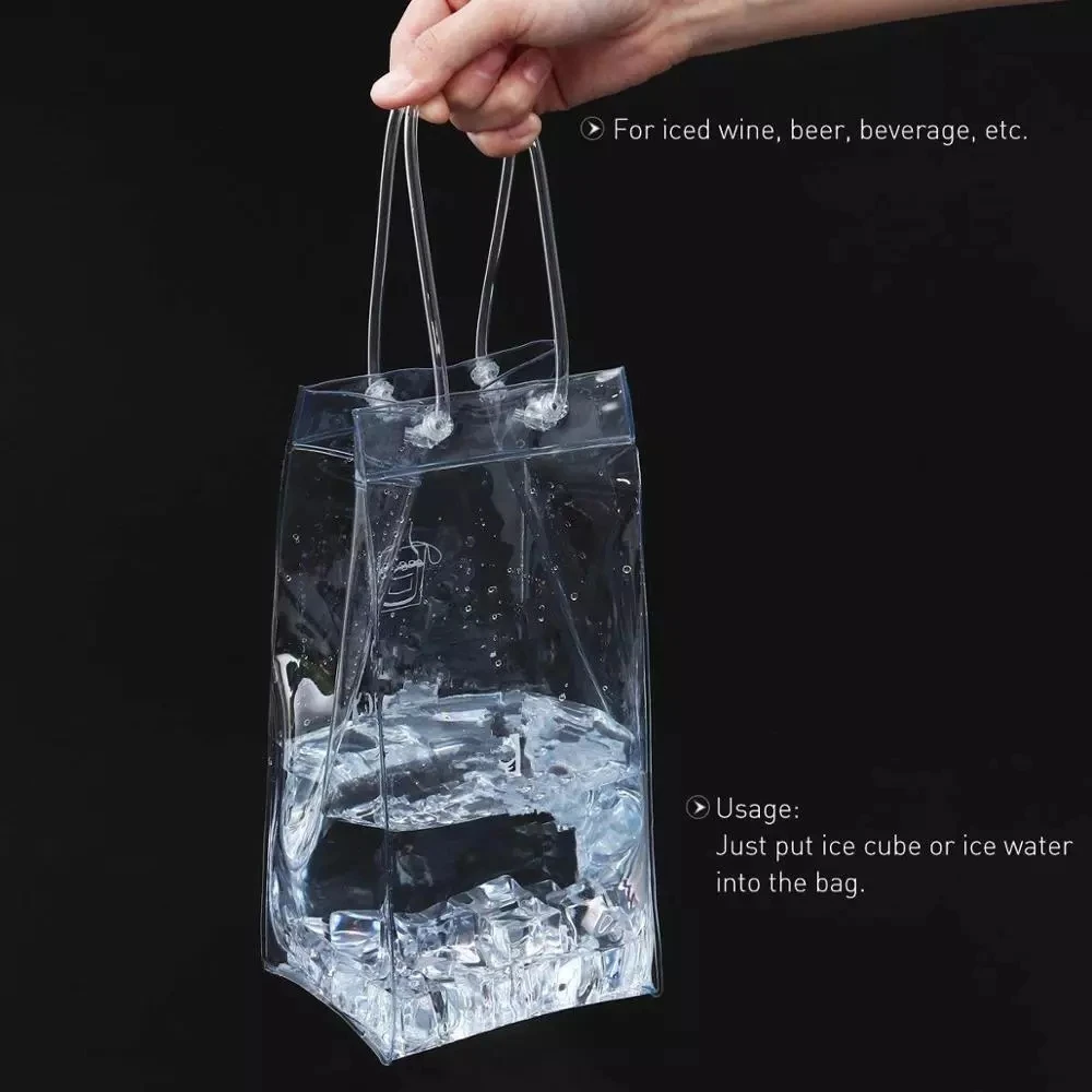 2021 новые Ins весьма популярен; Охладитель ПВХ напитков бутылка вина сумка крутой пластиковый мешок льда с ручкой индивидуальный