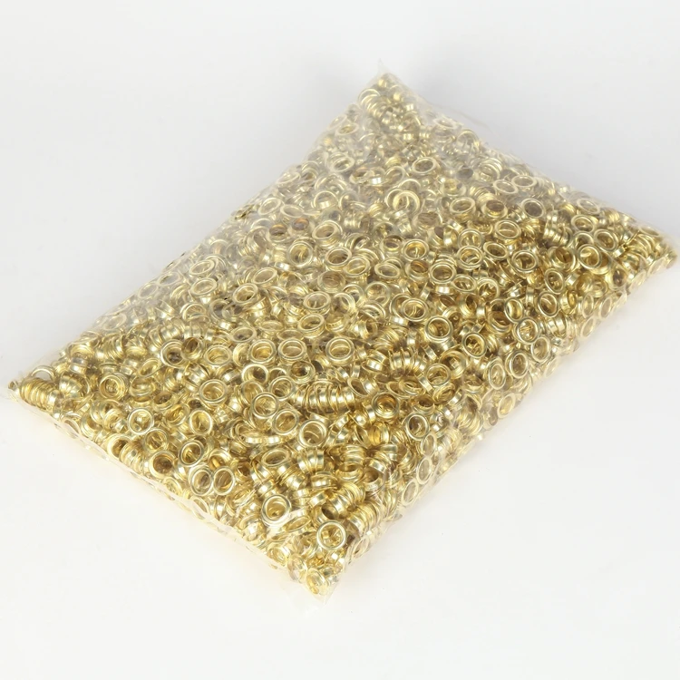 clothing bag shoes hats metal curtain eyelet size 6mm*12mm*5mm  round shape grommet cheap eyelet for garment jeans