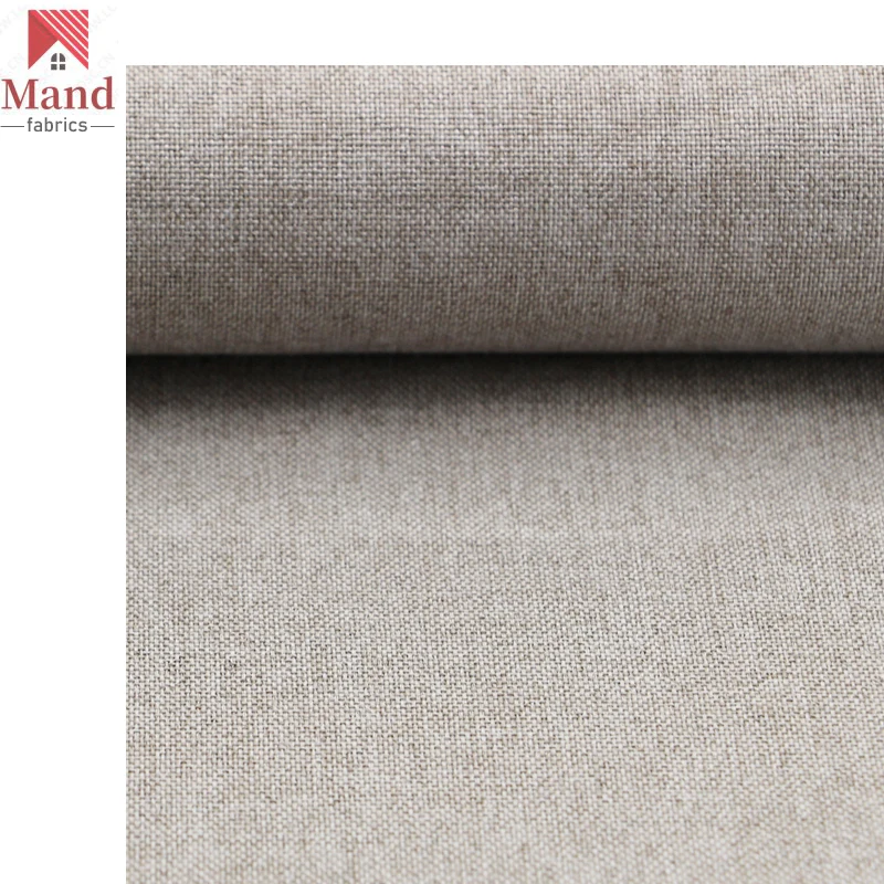 Mand textile retail good cheap best selling modern 100% polyester plain textured oxford linen  recliner sofa fabric per meter