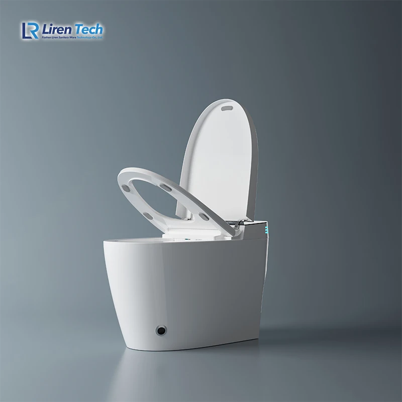 Smart Toilets Siphon Flush Bathroom Wc Automatic Operation Cleaning Ceramic Floor Mounted Smart Toilets With Flushing And Remote