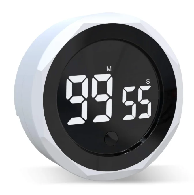 New Arrival Circular Knob Loud Digital Kitchen Countdown Timer Magnetic LED Large Display Countdown Timer