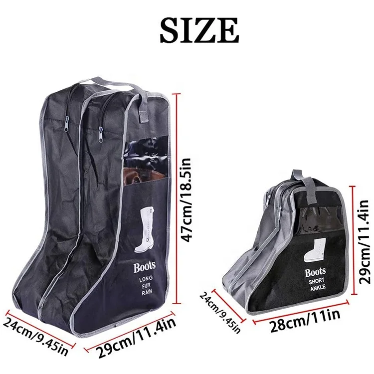 Waterproof Boots Protector Bag Boots Cover Non-Woven With Zipper Storage Bags