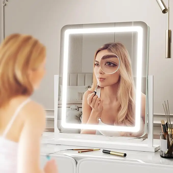 Hot Sale Super Clear Anti-Fog Glass with LED Light and Bluetooth Frameless Framed Design for Bathroom Use Makeup Mirror