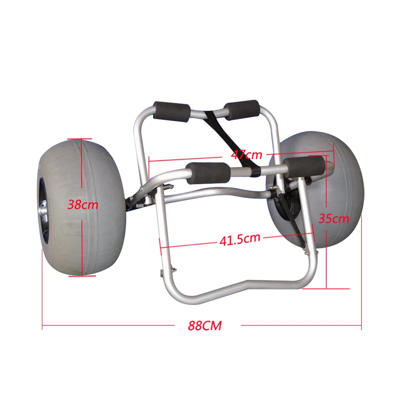 Yonk aluminum kayak trailer beach trolley cart with balloon tires  hand cart