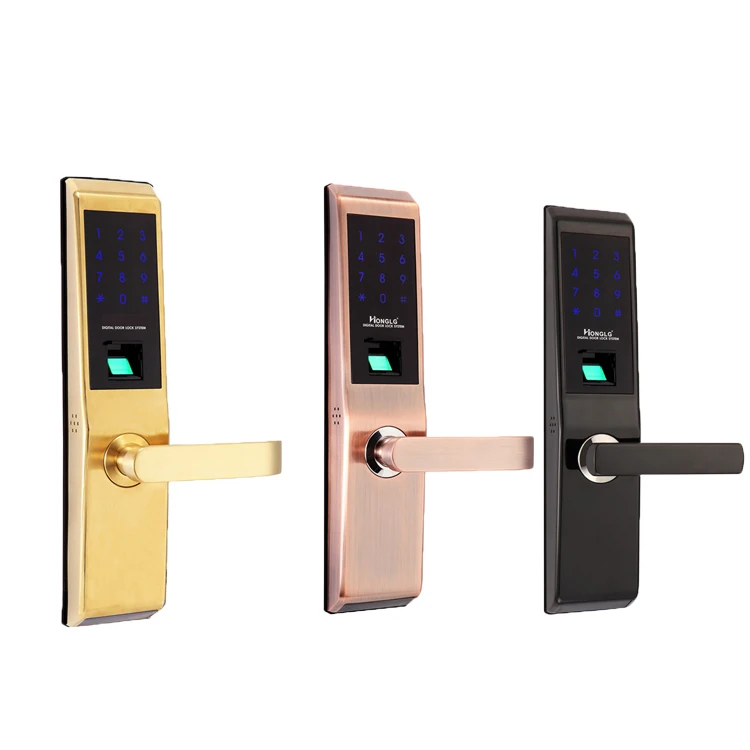 App control smart digital fingerprint password home door lock with Anti-theft mortises and USB external power supply