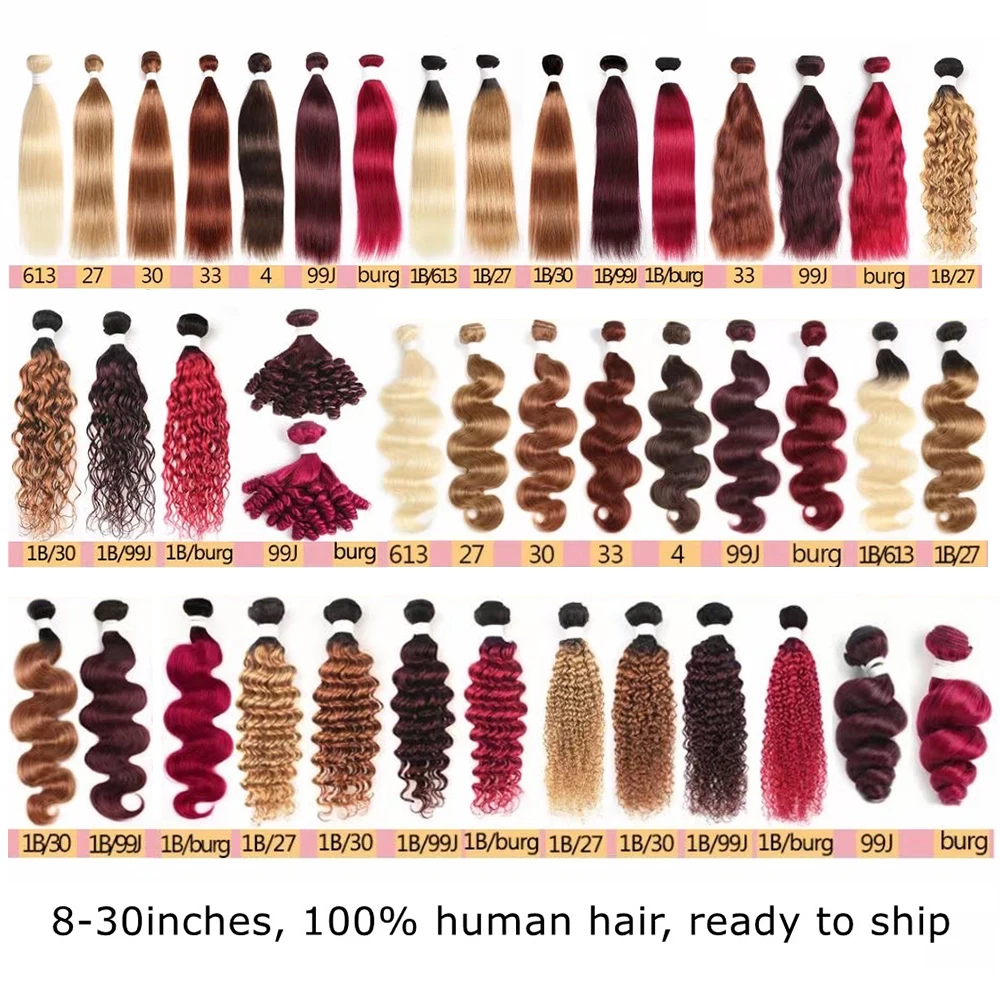 Good Quality Grade 10A Cheap Brazilian Body Wave Colored Virgin Human Hair Weave Bundle With 13X4 Swiss Lace Frontal Closure Set