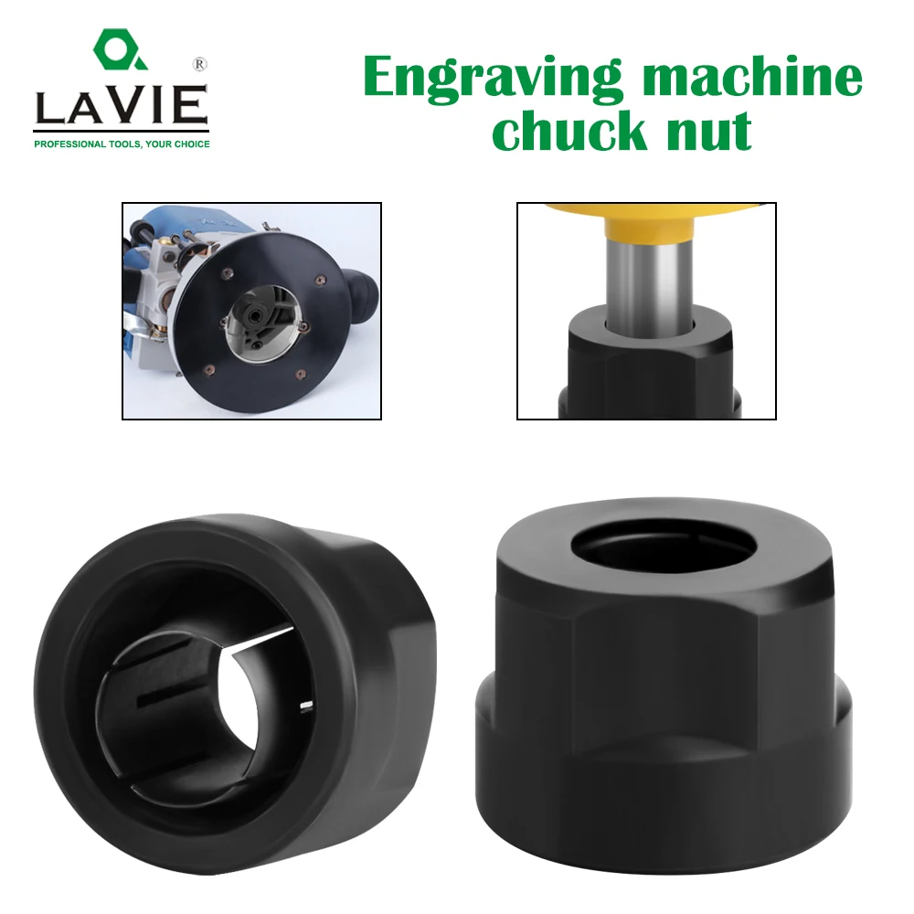 LAVIE 1 pc 12mm or 1/2mm Engraving machine chuck nut Electric Router Milling Cutter Accessories Conversion handle CLMM2013