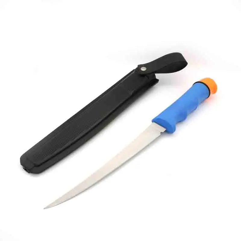 
Stainless Steel Fish Knife Diving Portable Safety Knife Camping Fruit Knife with Safety Scabbard 