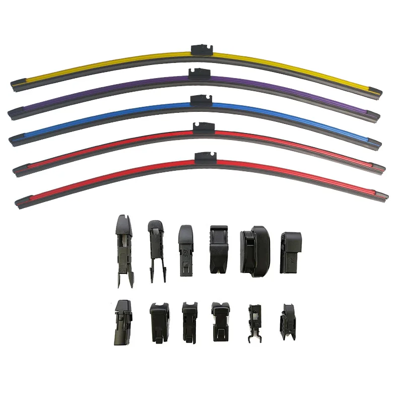 Amazon Hot Sell  K-662 Color PVC  panel New Design  Wiper Blades Bracketless Frameless Multi-Function Wiper Blade