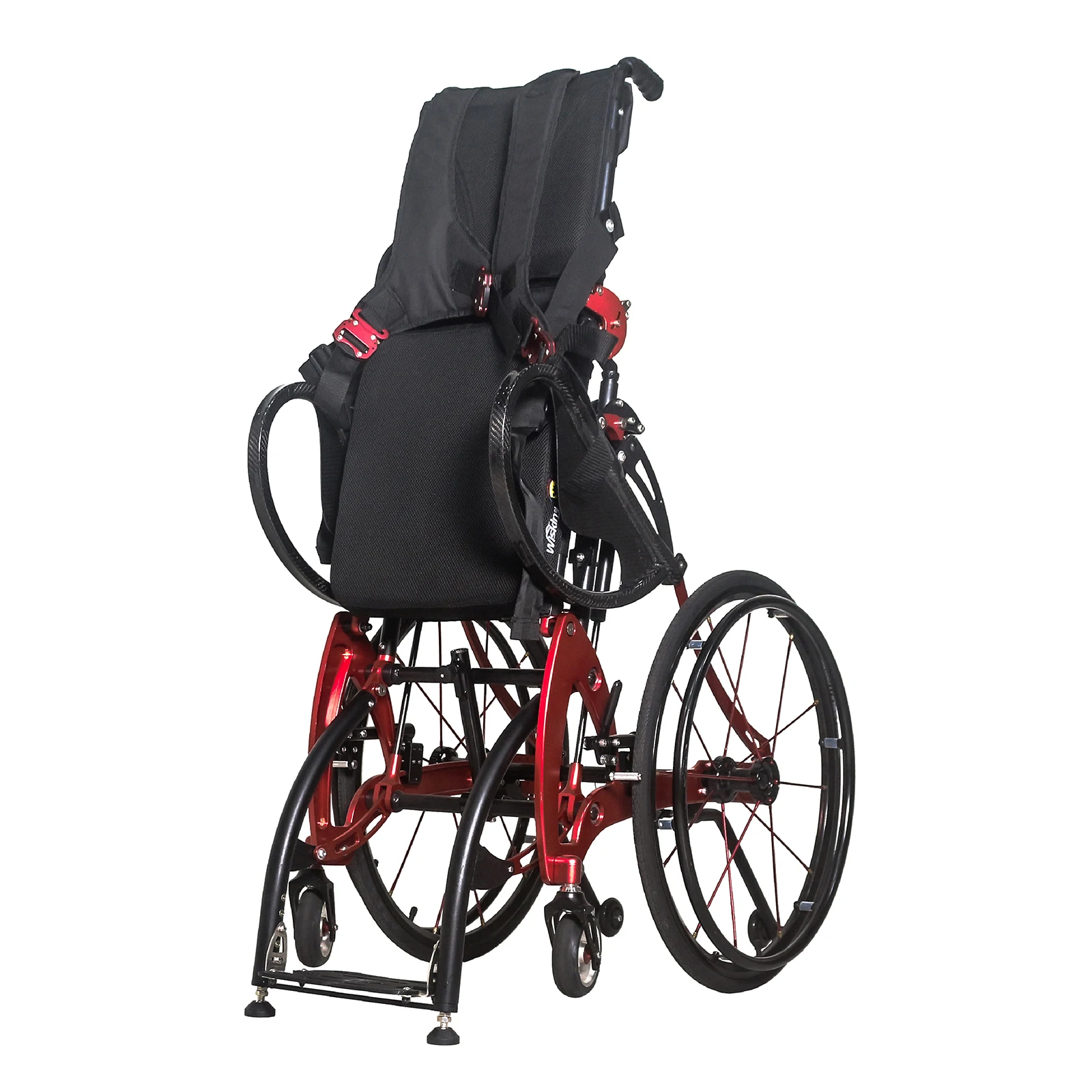 2022 new product lightweight folding multi-functional adult manual automatic large rear wheel standing wheelchair
