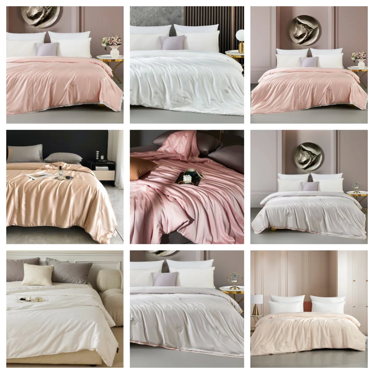 Natural Washable Winter Summer Silk Quilt, Bed Duvet Cover Set Quilt Comforter , Handmade China 100% Pure Mulberry Silk Quilts