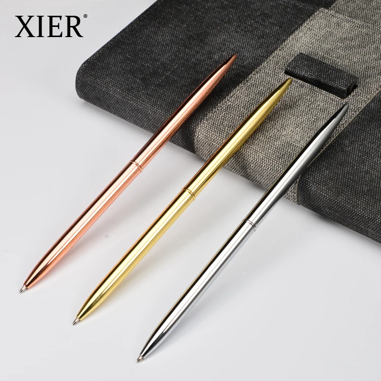 Новейшая дешёвая, высокое качество, подарок металлические ручки для офиса школы бизнес 7 видов цветов тонкий длинный металлическая шариковая ручка