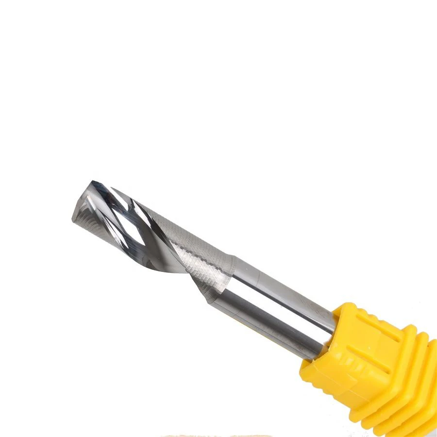 Cnc 6mm Carbide 1 Flute Spiral Endmill Single up Cut End Mill for Wood Acrylic Aluminum Cutter Router Bits