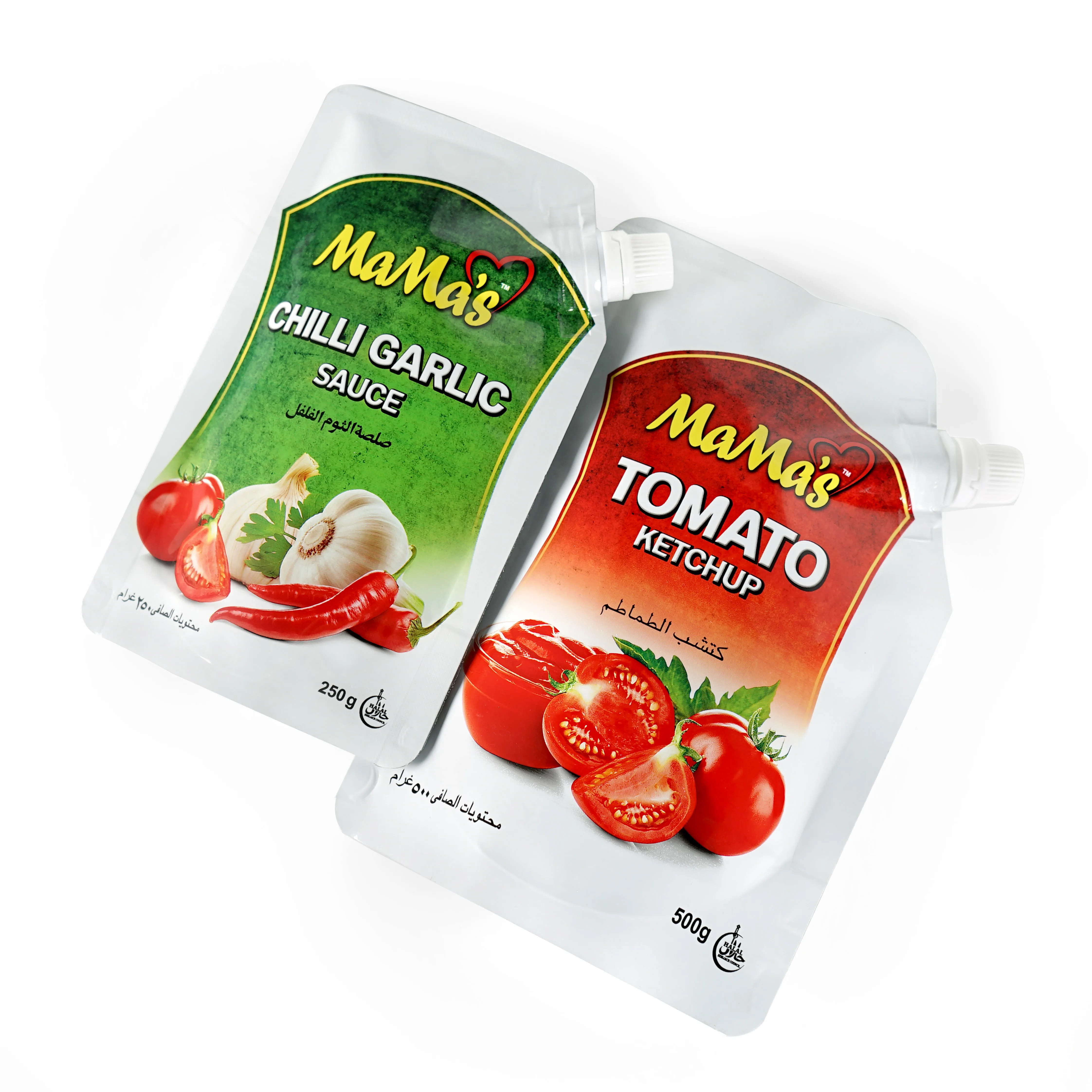 Bulk Wholesale Custom Plastic Food Grade 500g Hot Sauce Packaging Bags Knorr Sauce Packets