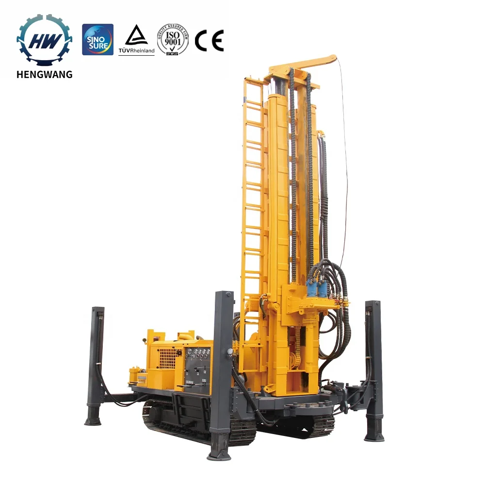 Crawler Shallow Mine 300 Meter Pneumatic Dth Power Head Deep Well Rock Water Drilling Rig