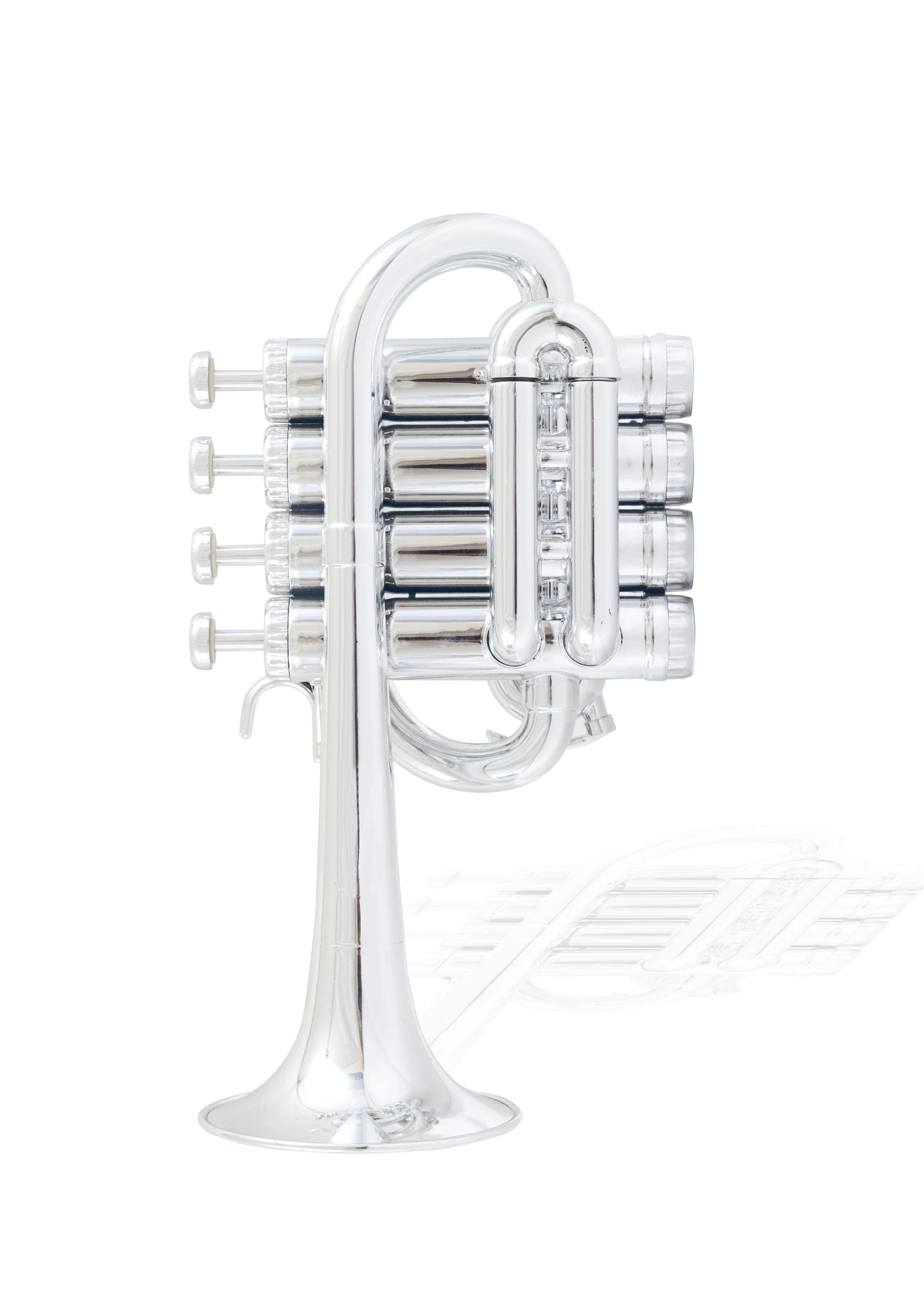 Ptrumpet ABS plastic 4 Valves Piccolo Trumpet Red Blue(PCT230P)
