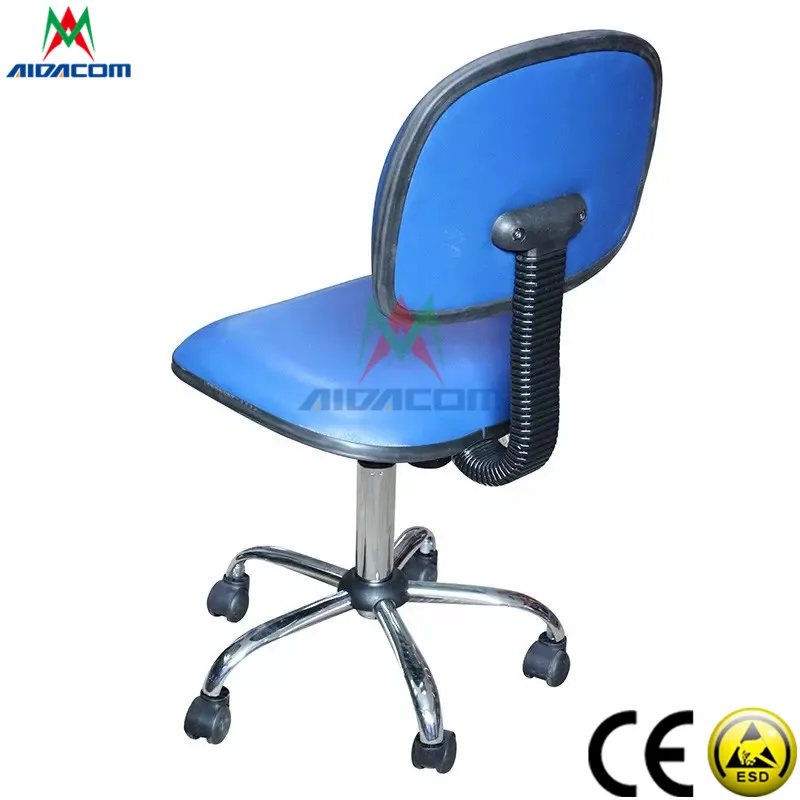 PU leather anti-static office lab chairs Black Blue Adjustable antistatic Cleanroom ESD Chair