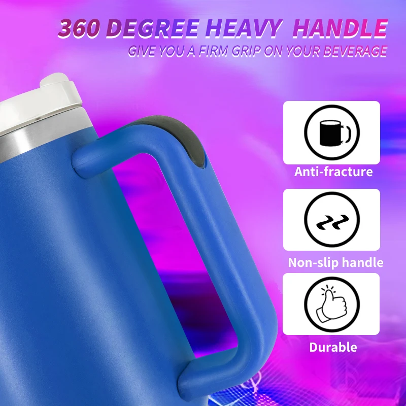 Custom logo & Box Reusable 1200ml Double Wall Tumbler 40oz Stainless Steel Travel Mug with Durable Bluetooth Speaker