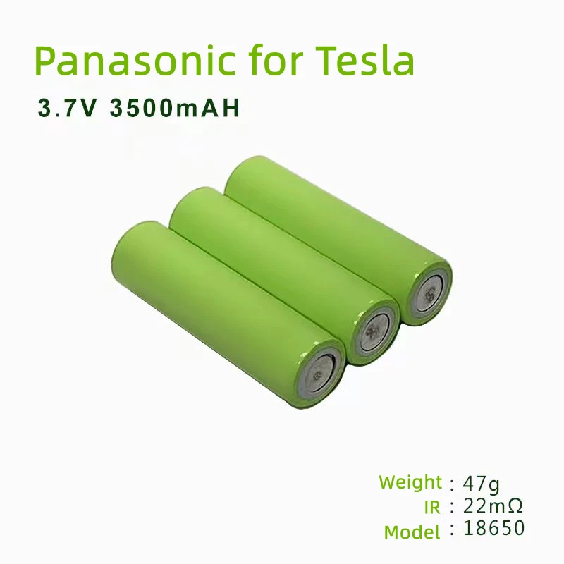 Tesla 18650 Panasonic for Tesla Model S 18650 3.7v 3500Mh Grade A+ NCM Battery rechargeable battery RV deep cycle battery