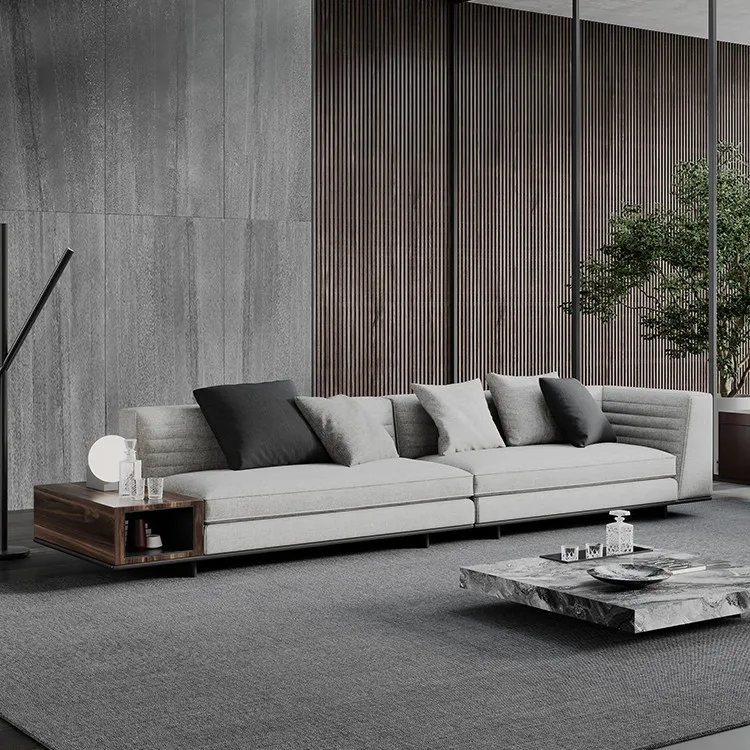 Italian living room corner sofa set furniture high end home fabric sectional Minimalism sofa set design