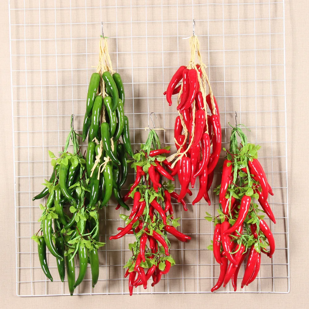 Simulation vegetable pepper potato corn garlic peanut hanging string artificial vegetables for restaurant courtyard decoration