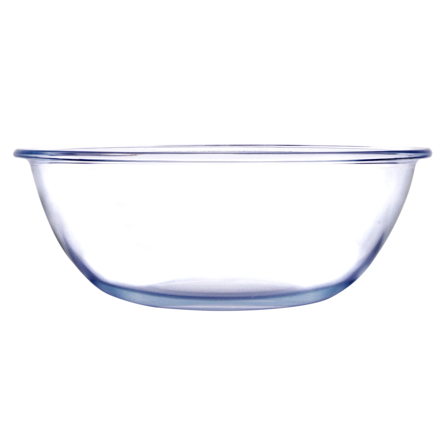2L Clear Heat Resistant Borosilicate Tempered Glass Mixing Bowl without Lid