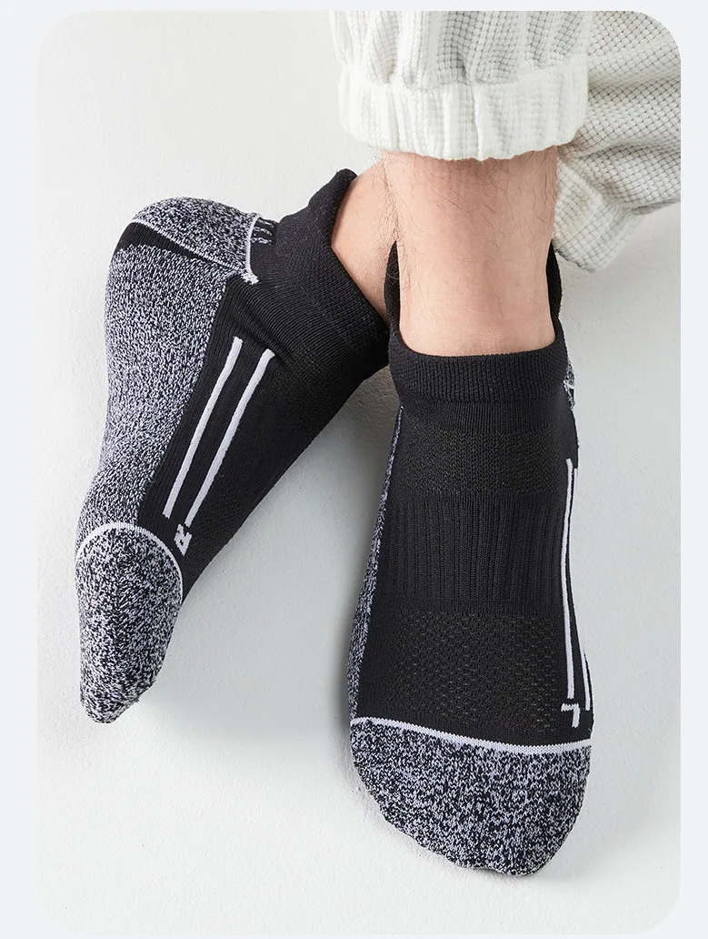 Athletic Cushioned Reinforced Heel Toe Breathable Mesh Performance Arch Support Sports Running Tab Socks