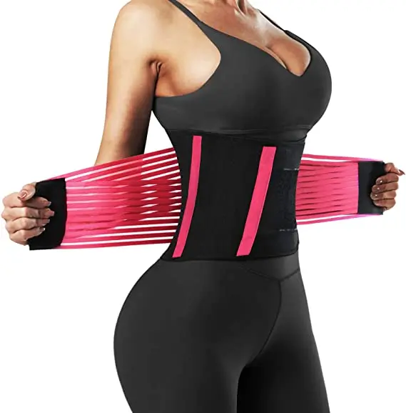 High Quality 2 Two Strap Black Double Belt Neoprene Waist Trainer Women Plus Size
