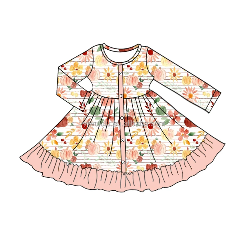 Baby Girls Clothing Long Sleeves kids Dress For Fall Toddlers Princess Dress