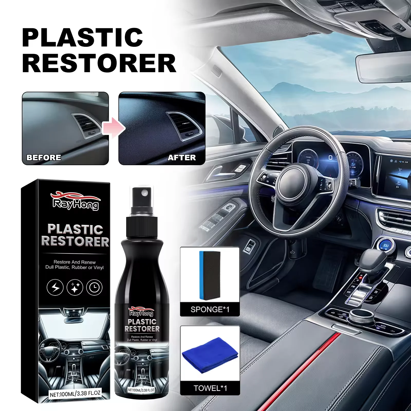 Пластиковый реставратор Rayhong нетоксичный автомобиль пластиковый органический пластик длительное восстановление