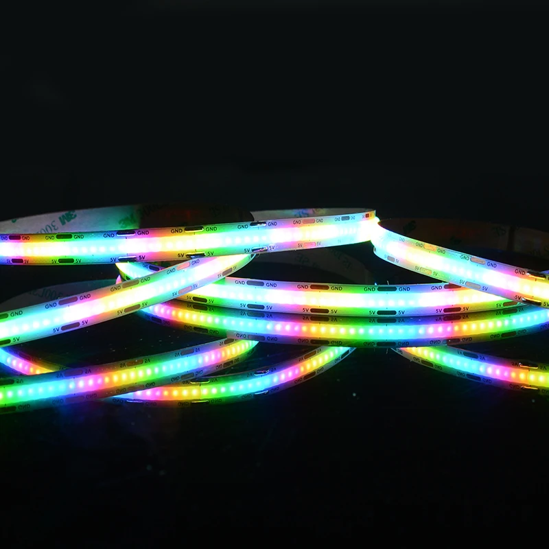 Смарт-управление RGB светодиодные полосы 1008 светодиодов/м FCOB линейные света COB SK6805 LC8805 Morden Magic Color