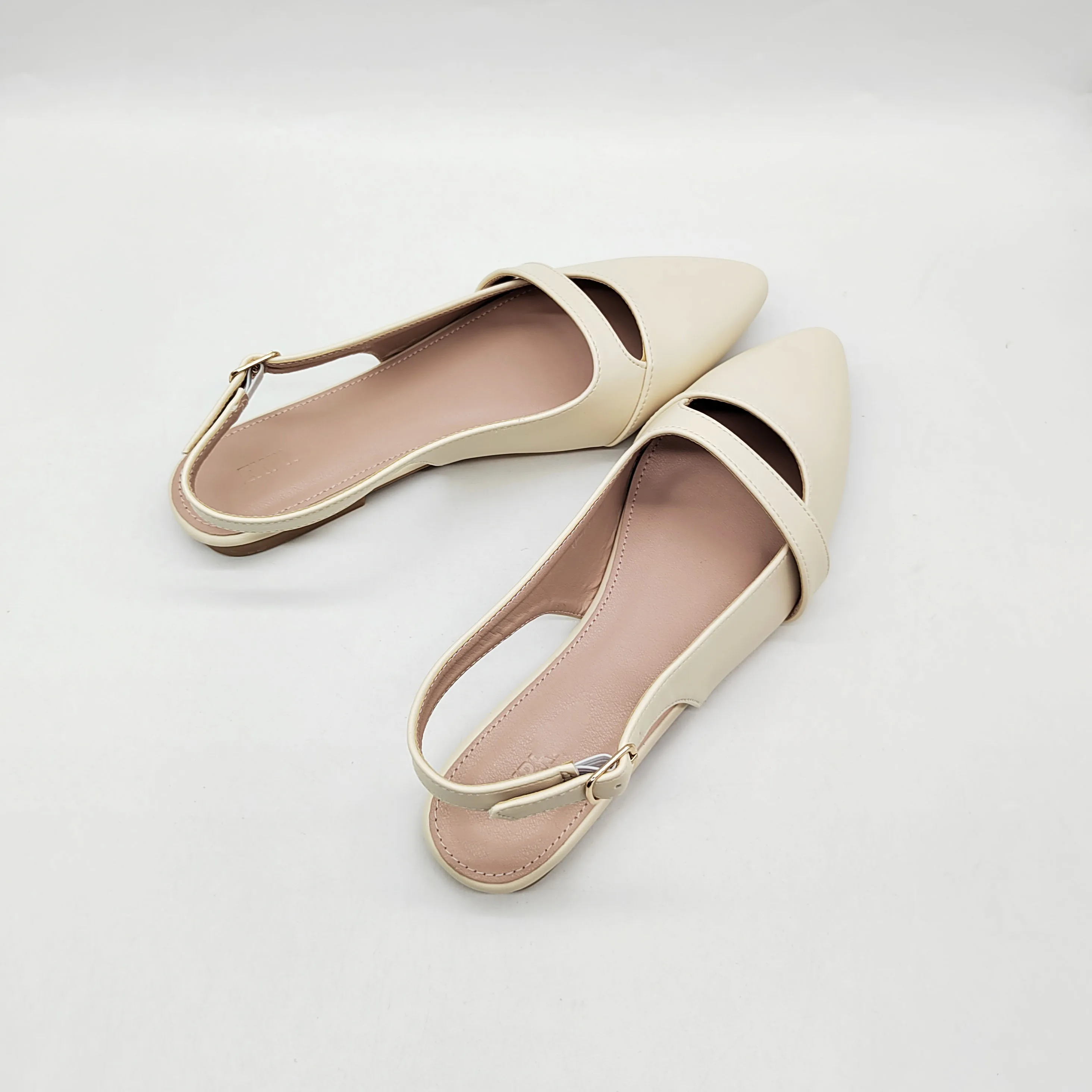 Women Pu Leather Shoes Flats Woman Female Pointed Toe Slingbacks Casual Flat Sandals Slippers for Girl and Ladies