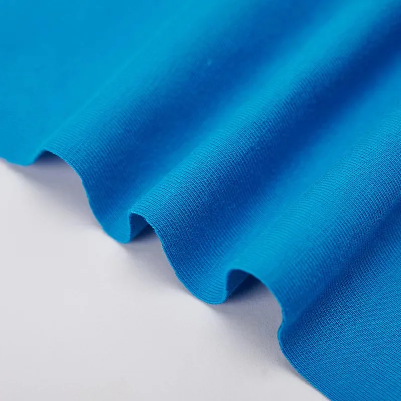 Hot selling NO MOQ  middle weight 95% cotton 5% spandex 190 GSM knitted single jersey fabric for sport T-shirt