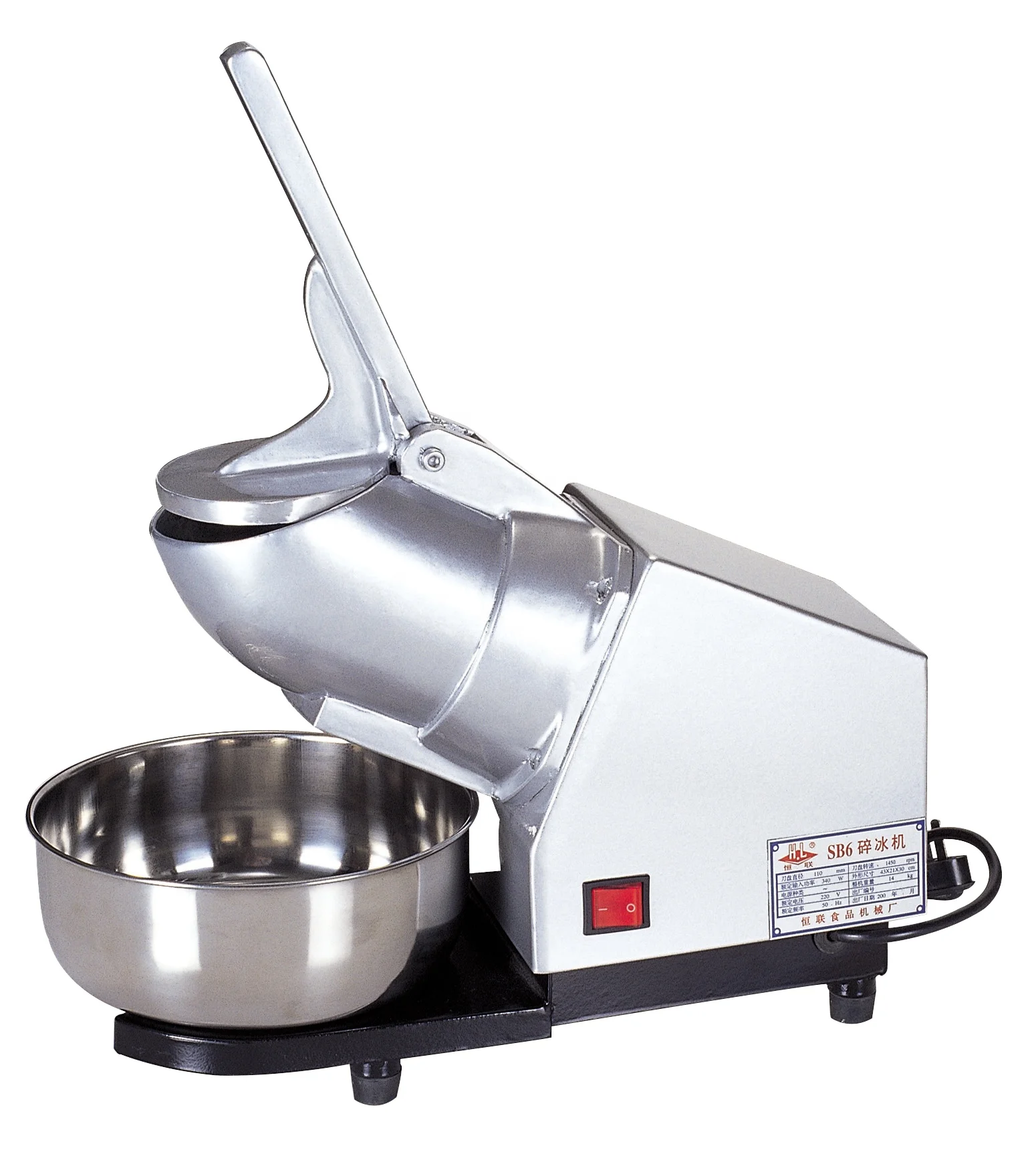 SB6 High Efficiency Electric Industrial Crushed Ice Machine Maker Ice Chopper