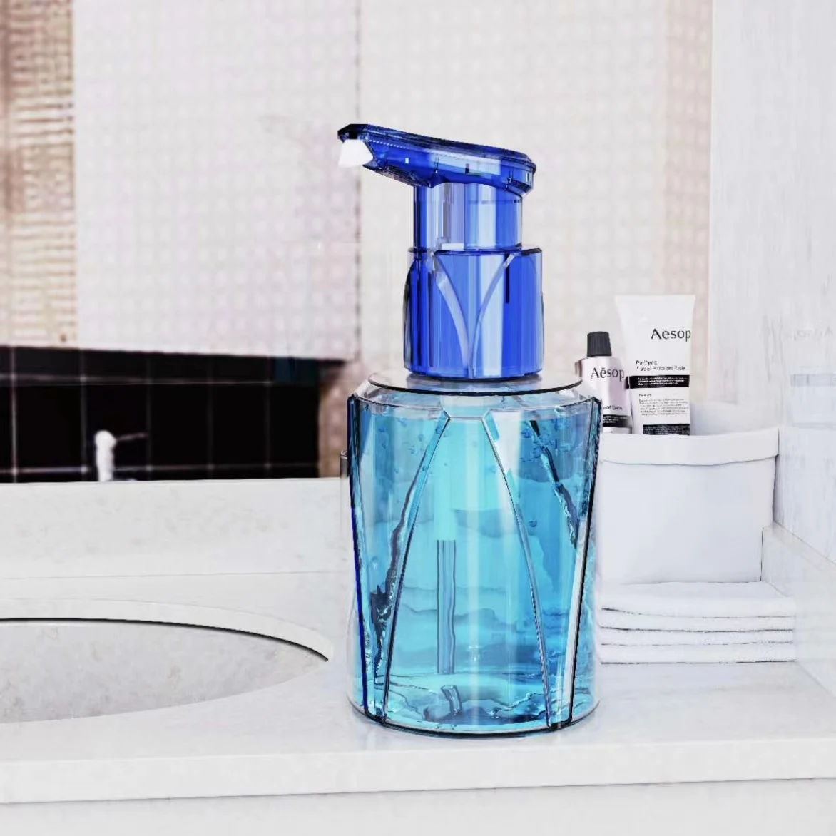 Chargeable Wall Mounted Touchless Motion Sensor Automatic Soap Dispenser Shower Shampoo Soap Dispenser Pump Hand Wash Dispenser