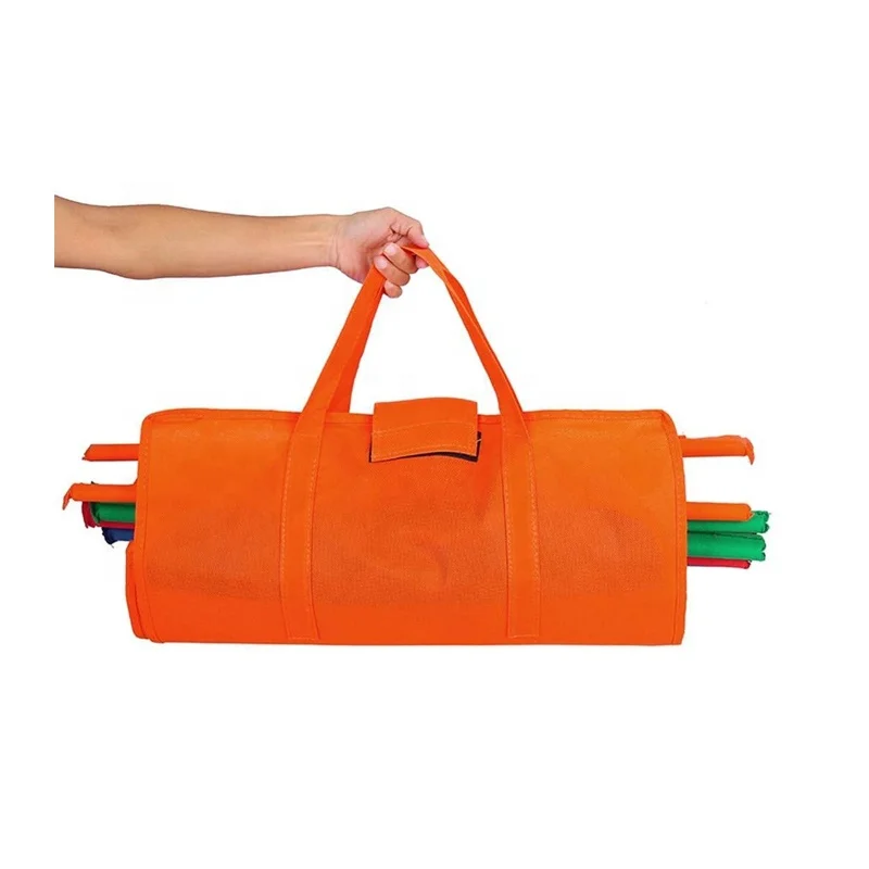 Многоразовые Сумки на колесиках для корзины, 4 упаковки, многоразовые сумки для продуктов