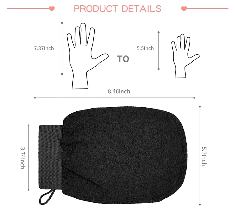 Popular Hot Sale 150D Single Viscose Exfoliating Bath Glove Adult Baby Bath Brushes Sponges