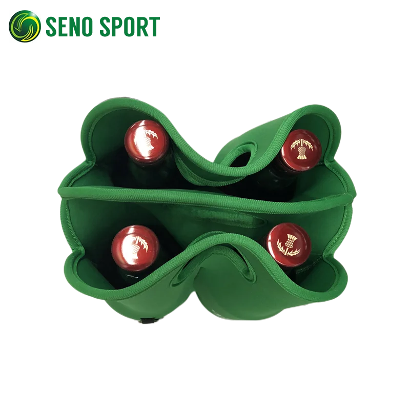 New Style Neoprene 4 Pack Beer Bottle Holder With Bottle Opener